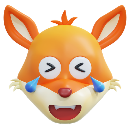 Emoticon de zorro jajaja  3D Icon