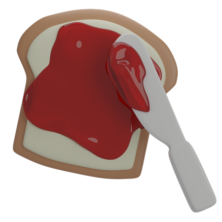 Jam Bread  3D Icon