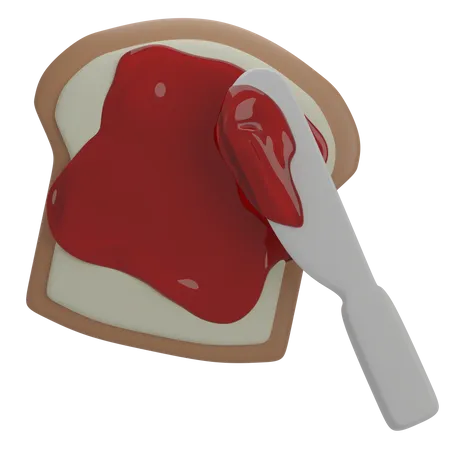 Jam Bread  3D Icon
