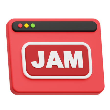 Jam Website  3D Icon