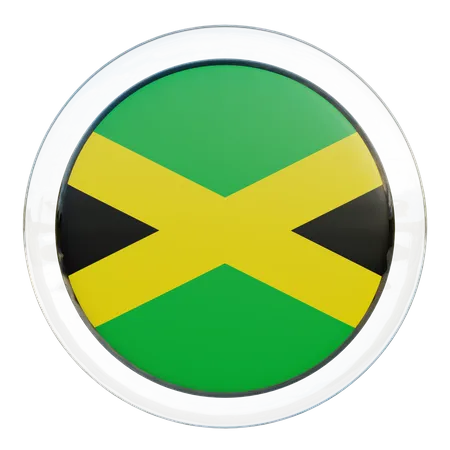 Jamaica Flag Glass  3D Flag