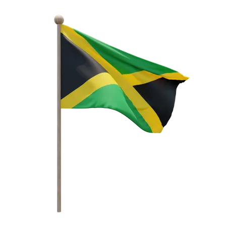 Jamaica Flagpole  3D Icon