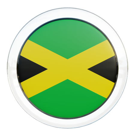 Jamaica Round Flag  3D Icon