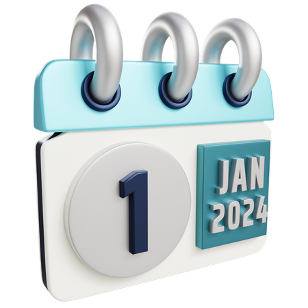 Jan 1 2024  3D Icon