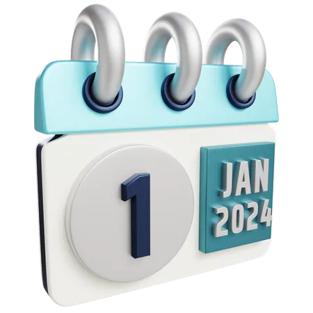 Jan 1 2024  3D Icon