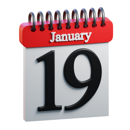 19 de janeiro  3D Icon
