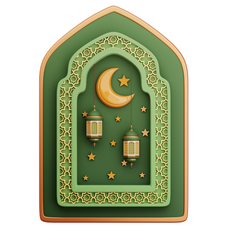 Janela do Ramadã  3D Icon