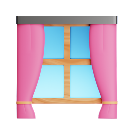 Janela de casa  3D Icon