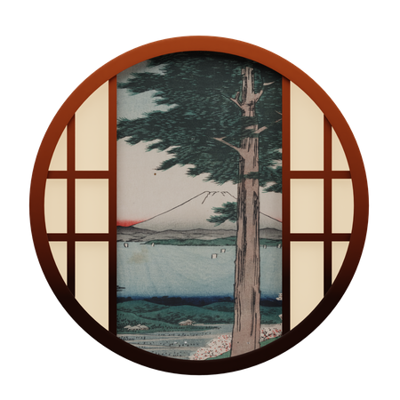 Janela japonesa  3D Icon