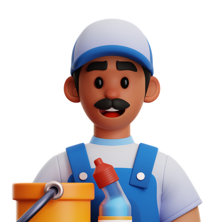 JANITOR MAN  3D Icon