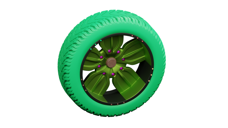 Jantes de pneus de carro  3D Icon