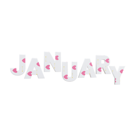 Januar  3D Icon