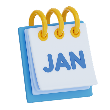 Januar  3D Icon