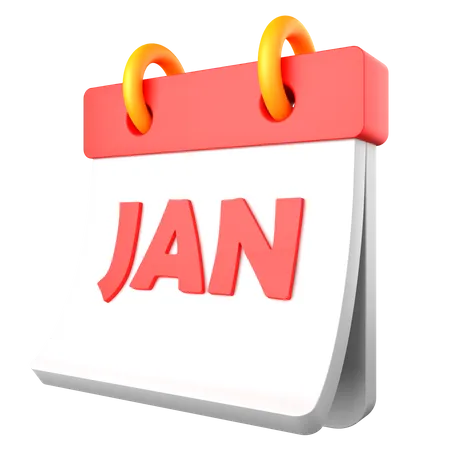 Januar  3D Icon