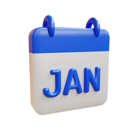 Januar  3D Icon