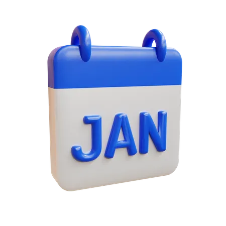 Januar  3D Icon