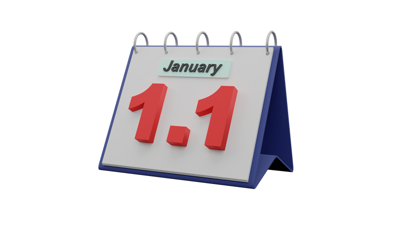 Januar Kalender  3D Icon