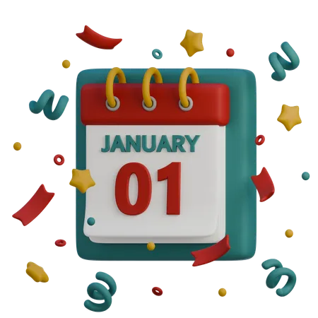 3 D Icon Of New Year Calendar 3D Icon