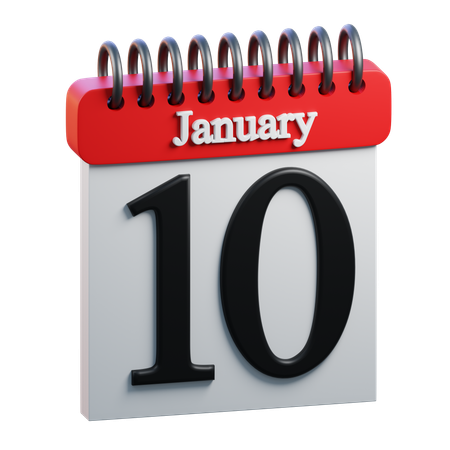 January 10  3D Icon