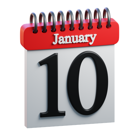 January 10  3D Icon