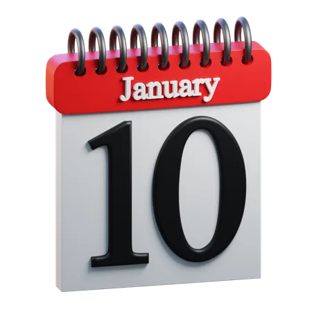 January 10  3D Icon