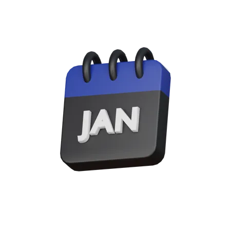 January Month 3 D Icon 3D Icon