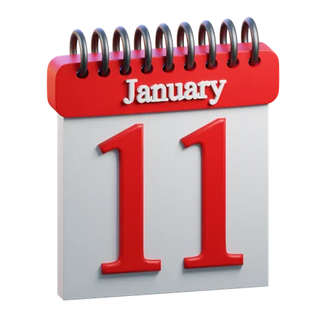 January 11  3D Icon