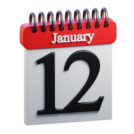 January 12  3D Icon