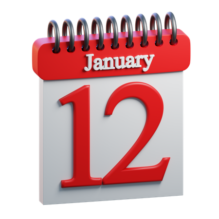 January 12  3D Icon