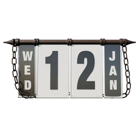 January 12, 2022 Wed  3D Illustration