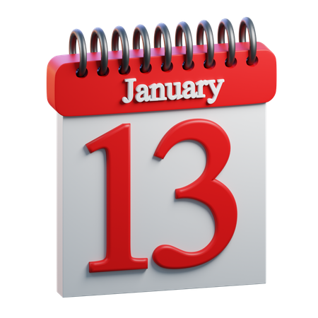 January 13  3D Icon