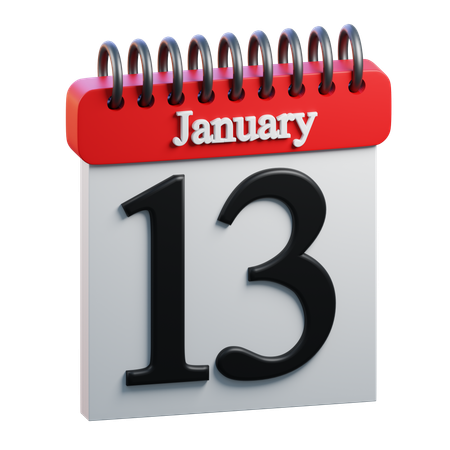 January 13  3D Icon