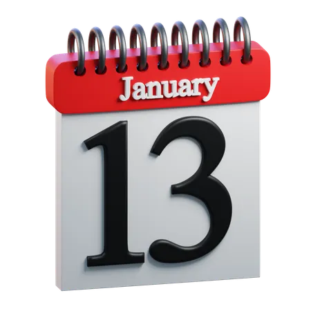 January 13  3D Icon