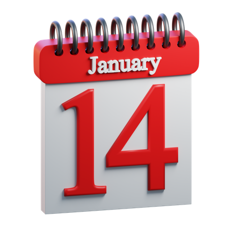 January 14  3D Icon
