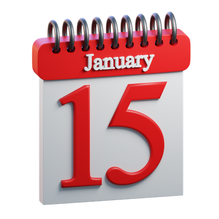 January 15  3D Icon