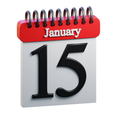 January 15  3D Icon