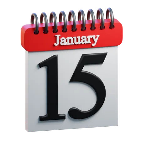 January 15  3D Icon