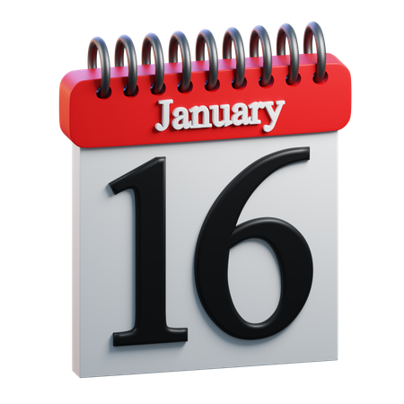 January 16  3D Icon