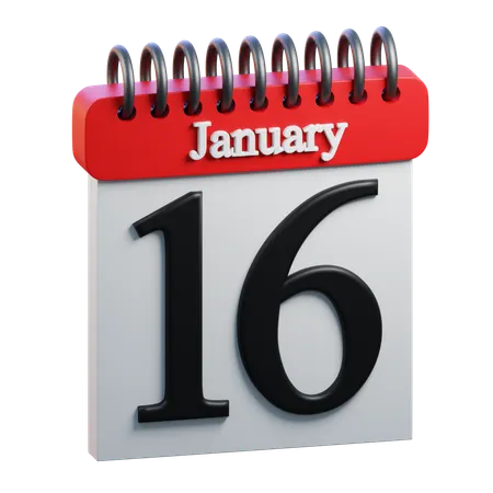 January 16  3D Icon