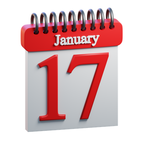 January 17  3D Icon
