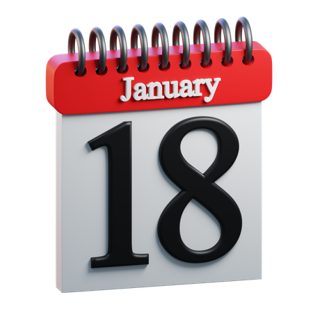 January 18  3D Icon