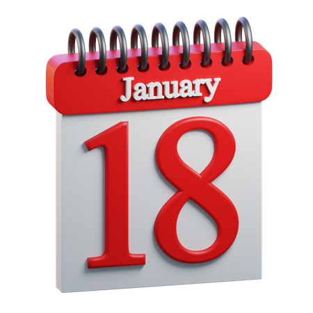 January 18  3D Icon