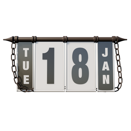 January 18, 2022 Tue  3D Icon