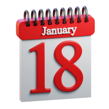 January 18  3D Icon