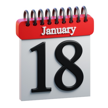 January 18  3D Icon