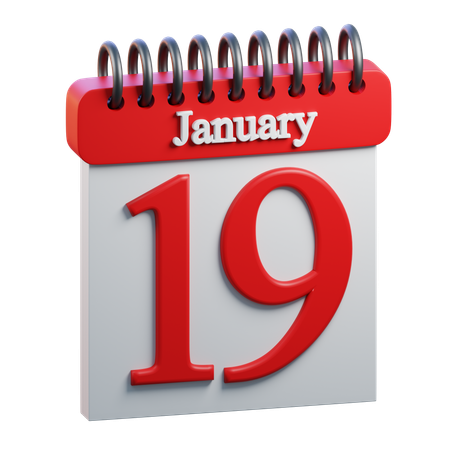 January 19  3D Icon