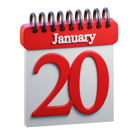 January 20  3D Icon