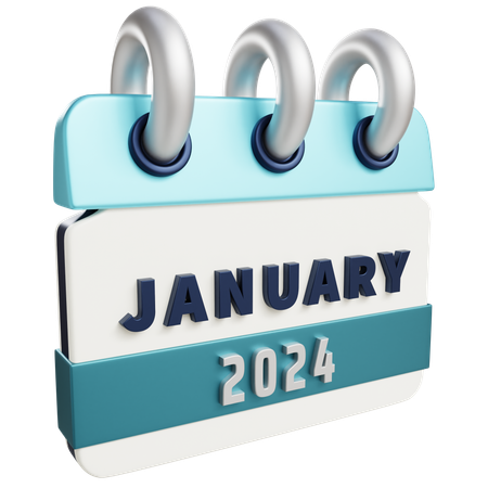 January 2024  3D Icon