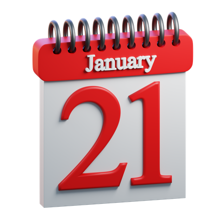 January 21  3D Icon