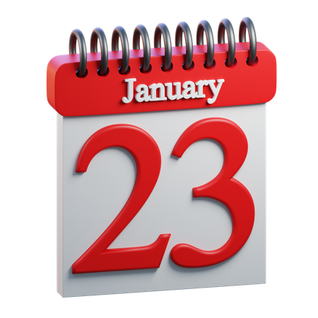 January 23  3D Icon